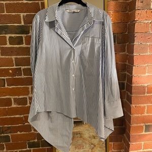Zara Striped Button Front Shirt